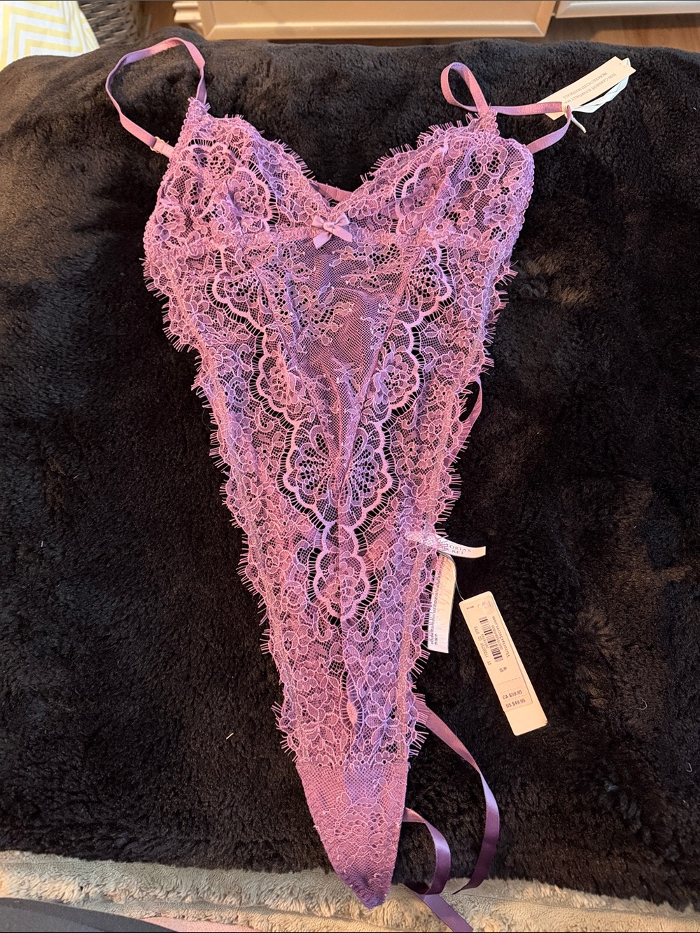 Victoria's Secret Lavender Lace Sheer Teddy size small